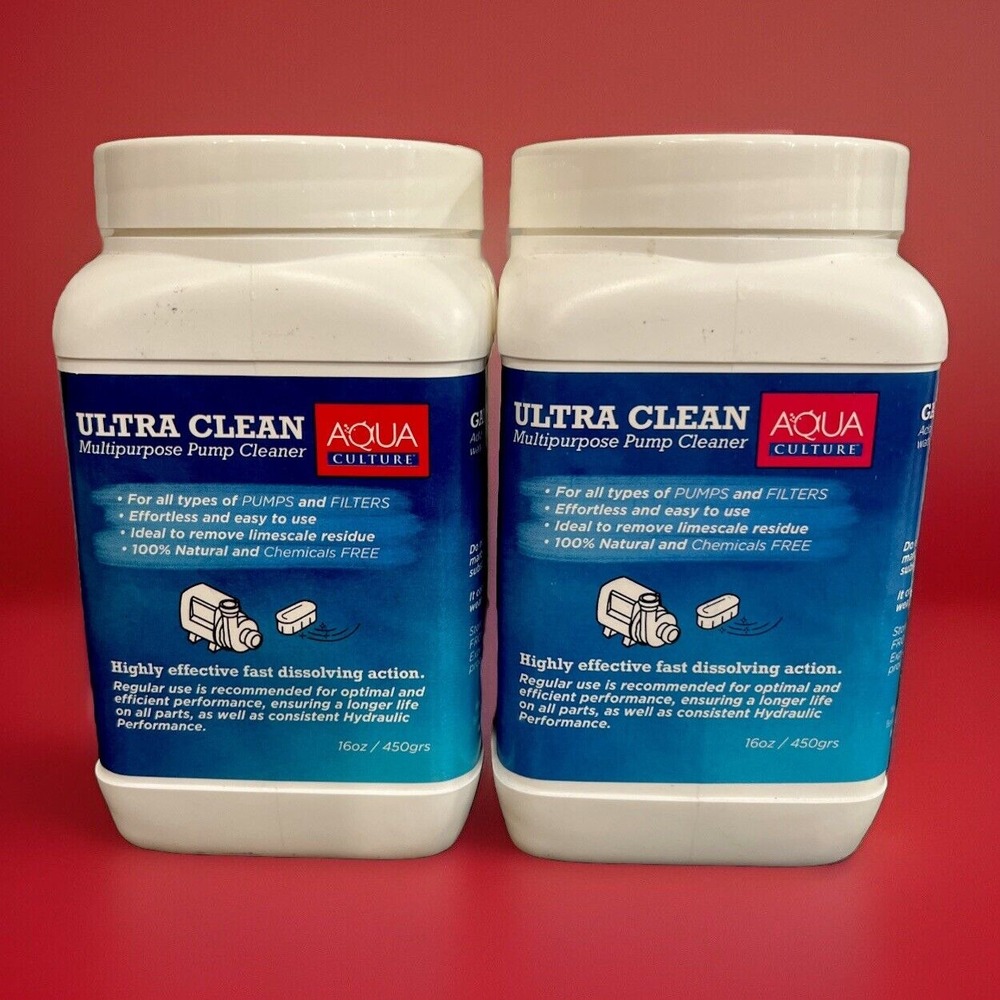 2 Pack Aqua Culture Ultra Clean Multipurpose Pump Cleaner ‎ Aquarium 16oz. Each